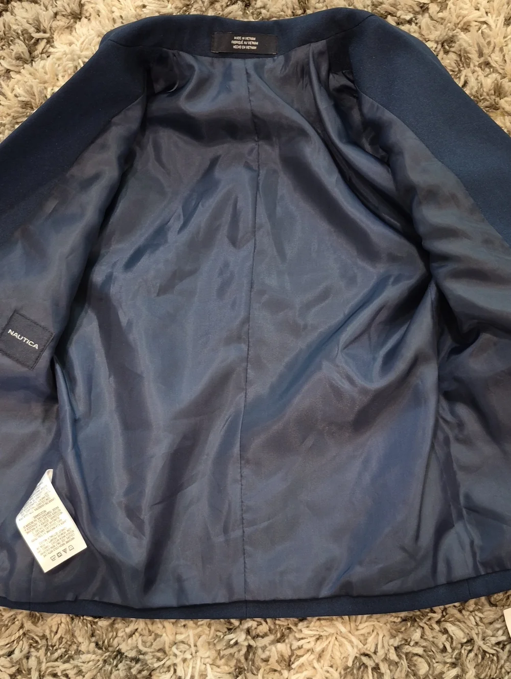 Nautica Boys Navy Blue Two-Button Blazer